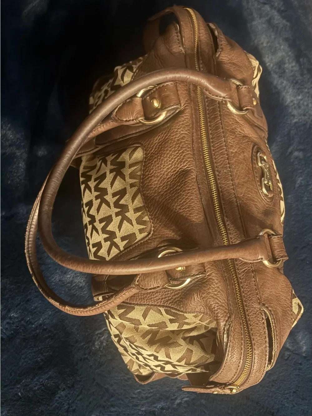 Michael Kors Beige and Brown Signature MK Tote